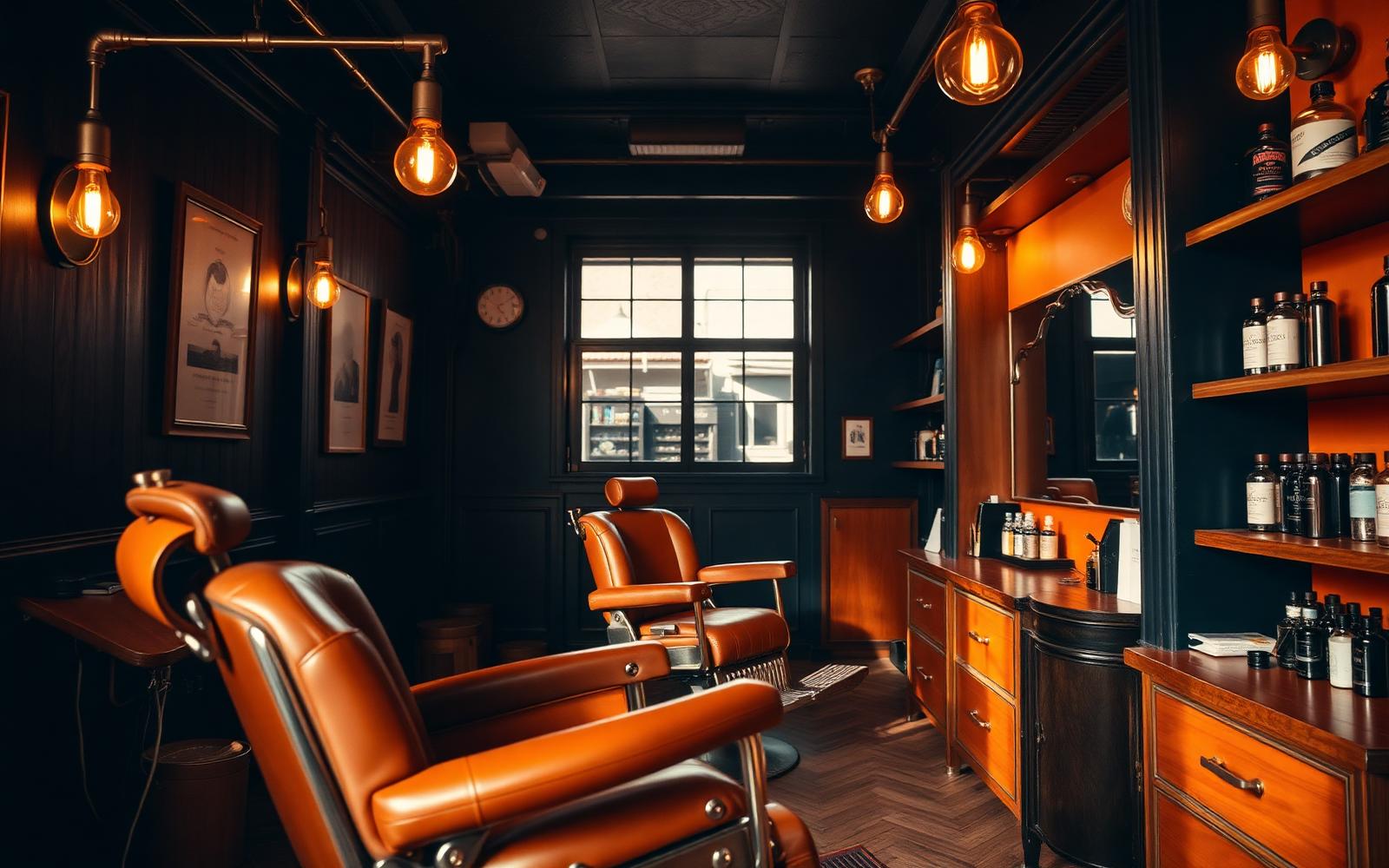Interior da Brother Barbearia